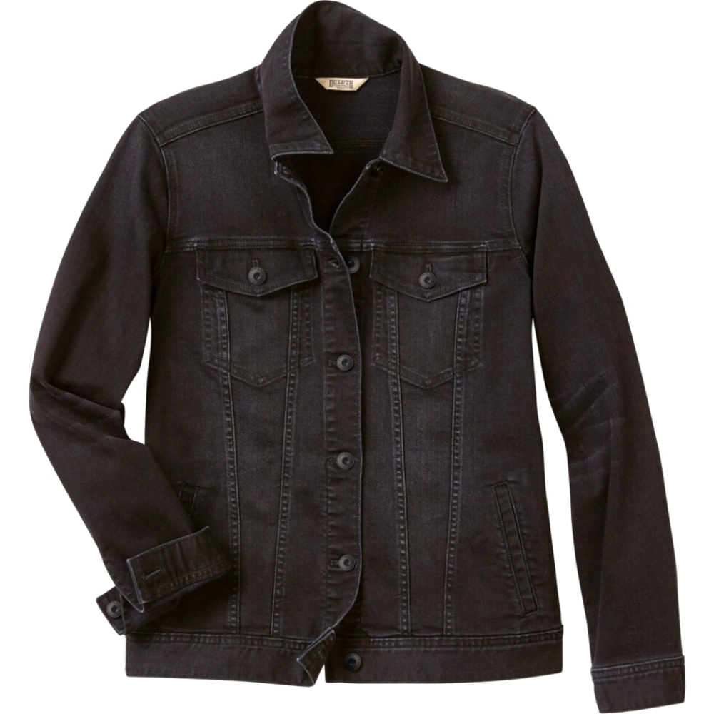 Duluth Trading Co Black Denim Jean Jacket